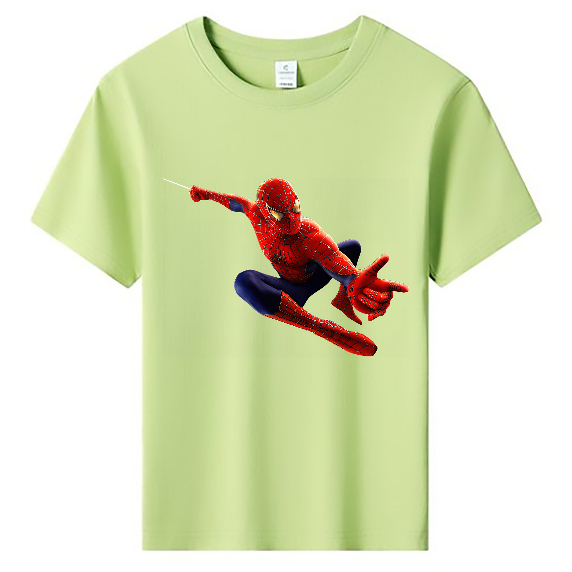 （画像用） Spider Man スパイダーマン 綿100％キッズTシャツ（フロントプリント）